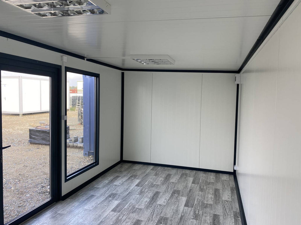 Contentor de escritório móvel 20 pés x 8, totalmente acabado, porta e janela