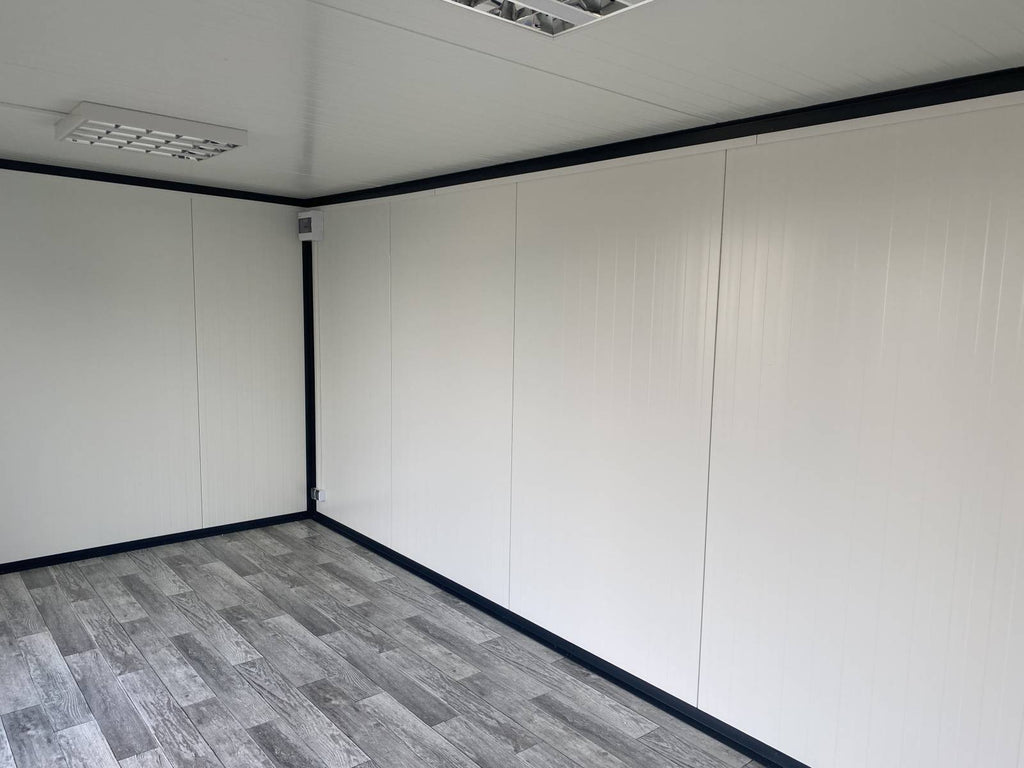 Contentor de escritório móvel 20 pés x 8, totalmente acabado, porta e janela