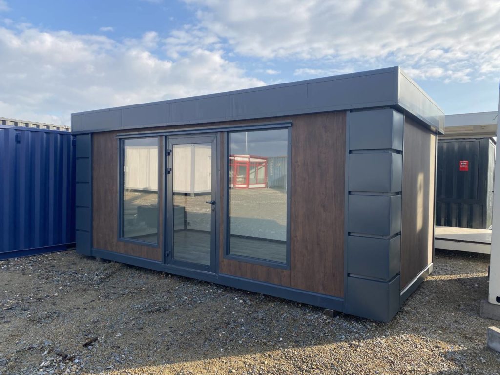 Contentor de escritório móvel 20 pés x 8, totalmente acabado, porta e janela
