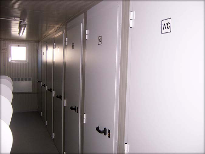 Cabine sanitária pública de 20 pés x 8, confortável