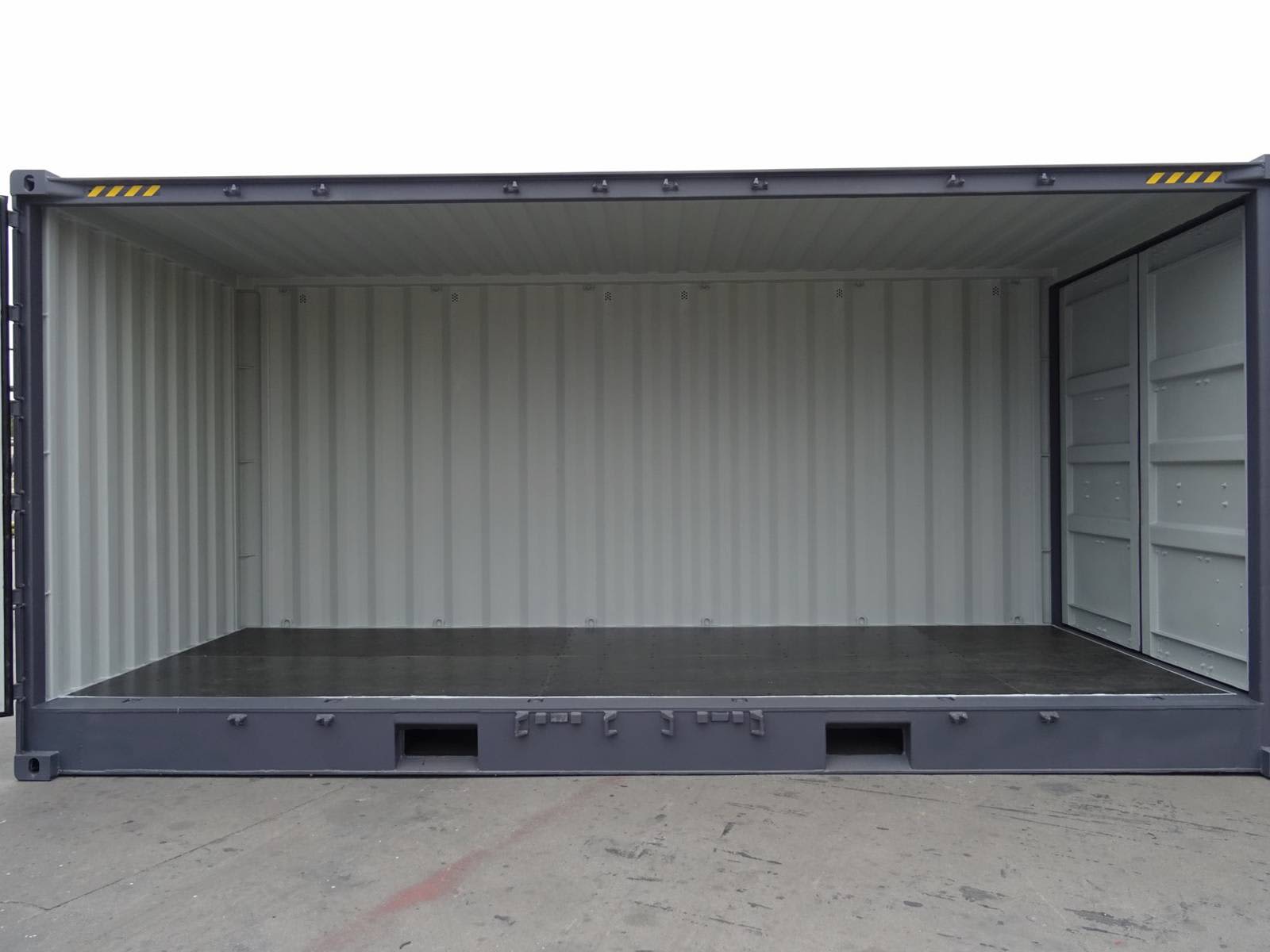 Contentor 20 Pés Open Side Novo - Acesso Fácil e Espaçoso para Armazenamento e Transporte Cinzento