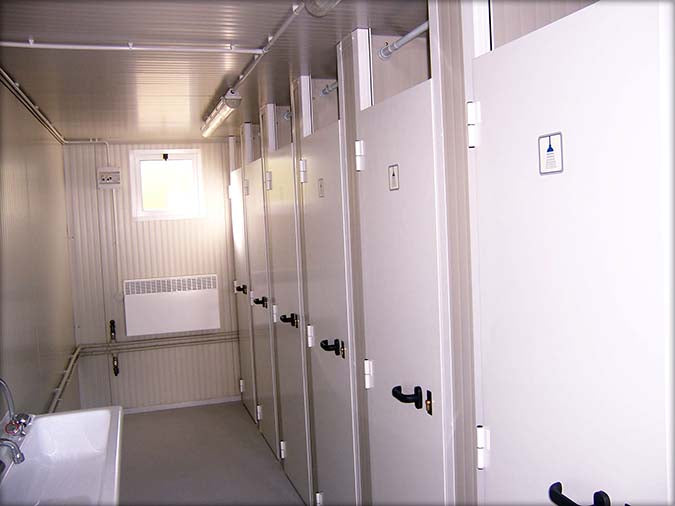 Cabine sanitária pública de 20 pés x 8, confortável