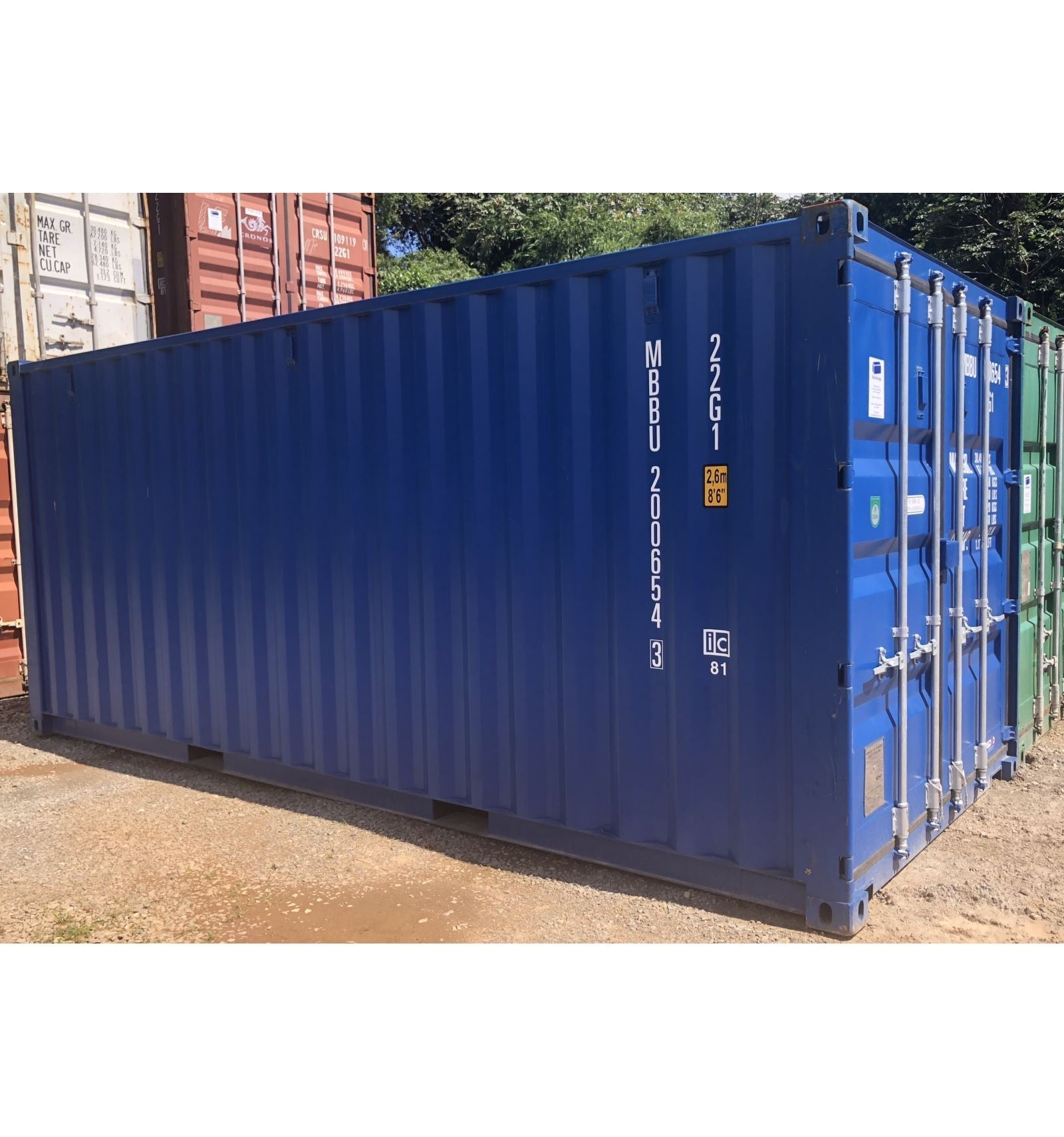 Contentor Padrão 20 Pés por 8 – Grande Capacidade, Alta Segurança