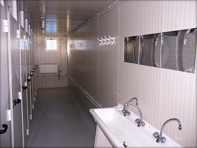 Cabine sanitária pública de 20 pés x 8, confortável