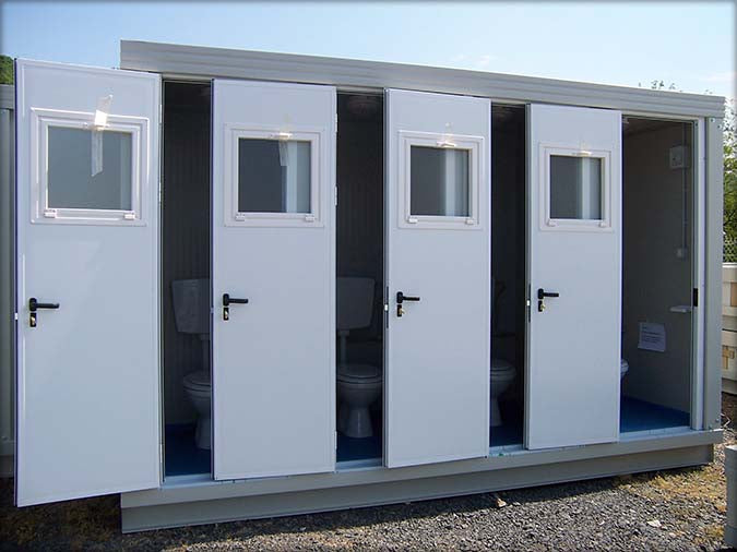 Cabine sanitária pública de 20 pés x 8, confortável