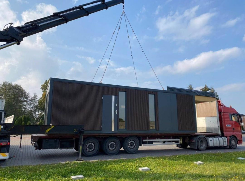 Casa móvel T2 em contentor – 40 x 10 pés – Alto padrão – 4 estações – Chave na mão