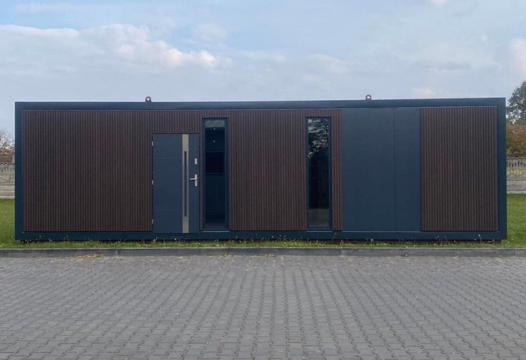 Casa móvel T2 em contentor – 40 x 10 pés – Alto padrão – 4 estações – Chave na mão