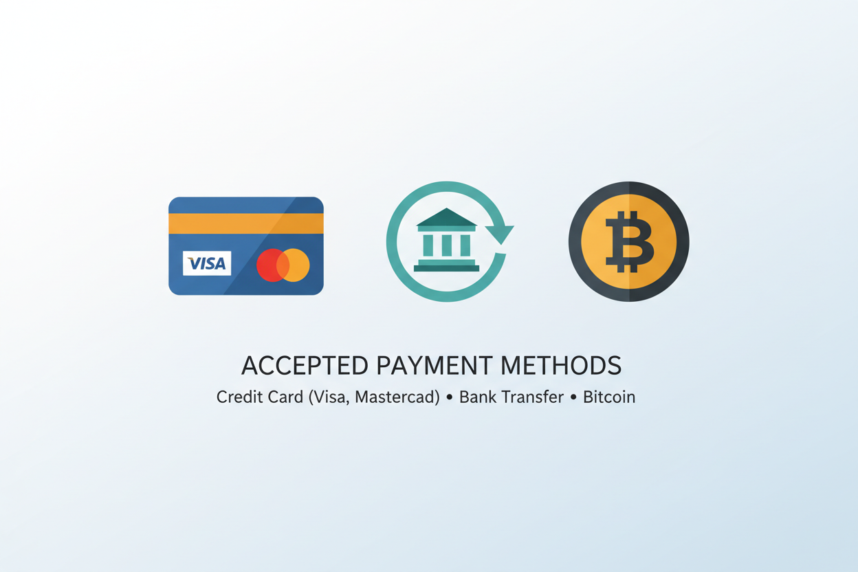 Moyens de paiement acceptés